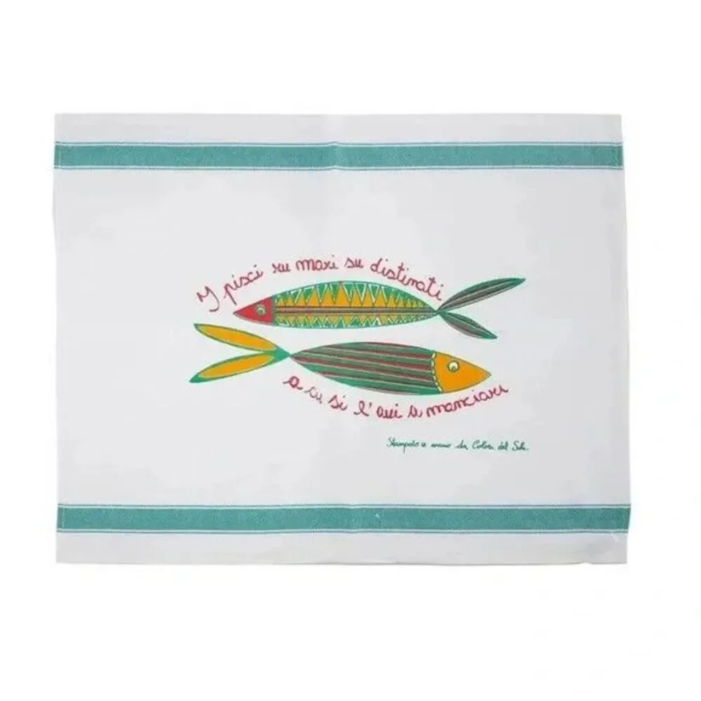 NEW Colori del Sole Colorful Fish Design Kitchen Towel